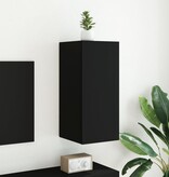 VidaXL Tv-wandmeubel met LED-verlichting 30,5x35x70 cm zwart