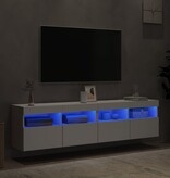 vidaXL Tv-wandmeubels met LED-verlichting 2 st 80x30x40 cm wit