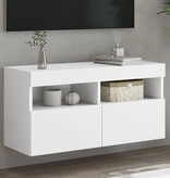 VidaXL Tv-wandmeubel met LED-verlichting 80x30x40 cm wit