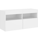 VidaXL Tv-wandmeubel met LED-verlichting 80x30x40 cm wit