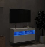 VidaXL Tv-wandmeubel met LED-verlichting 80x30x40 cm wit