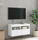 VidaXL Tv-wandmeubel met LED-verlichting 80x30x40 cm wit