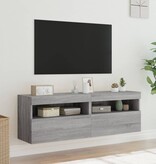 VidaXL Tv-wandmeubels met LED 2 st 60x30x40 cm grijs sonoma eiken