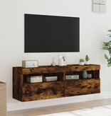 VidaXL Tv-wandmeubels met LED 2 st 60x30x40 cm gerookt eikenkleurig