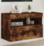 VidaXL Tv-wandmeubel met LED-verlichting 60x30x40 cm gerookt eiken