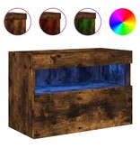 VidaXL Tv-wandmeubel met LED-verlichting 60x30x40 cm gerookt eiken
