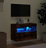 VidaXL Tv-wandmeubel met LED-verlichting 60x30x40 cm gerookt eiken