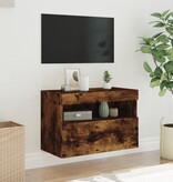 VidaXL Tv-wandmeubel met LED-verlichting 60x30x40 cm gerookt eiken