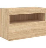 VidaXL Tv-wandmeubel met LED-verlichting 60x30x40 cm sonoma eikenkleur