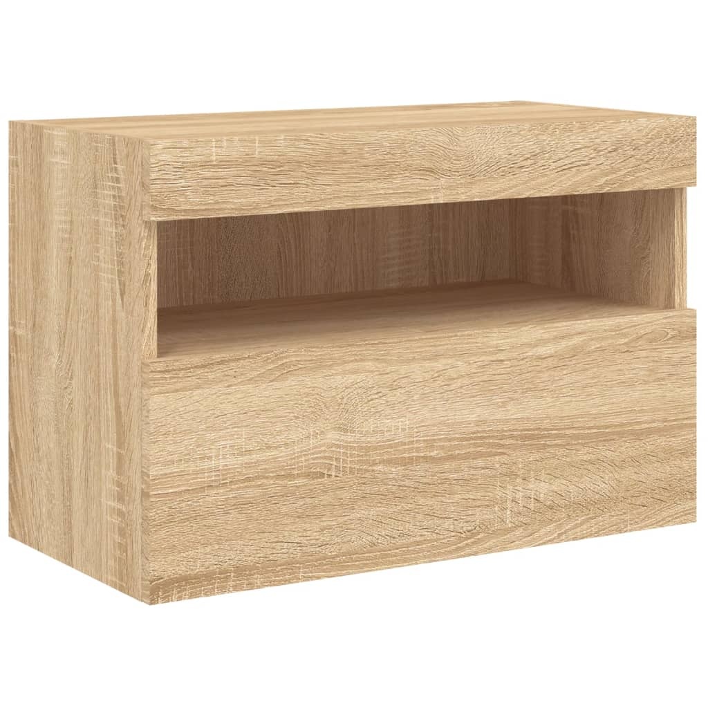 VidaXL Tv-wandmeubel met LED-verlichting 60x30x40 cm sonoma eikenkleur