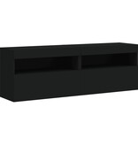 VidaXL Tv-wandmeubels met LED-verlichting 2 st 60x30x40 cm zwart