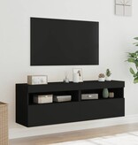 VidaXL Tv-wandmeubels met LED-verlichting 2 st 60x30x40 cm zwart