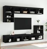 vidaXL Tv-meubels met LED-verlichting 2 st 80x30x30 cm zwart