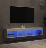vidaXL Tv-meubels met LED-verlichting 2 st 80x30x30 cm wit
