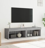 vidaXL Tv-meubels met LED-verlichting 2 st 60x30x30 cm grijs sonoma