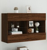 VidaXL Tv-wandmeubel met LED 98,5x30x60,5 cm bruineikenkleurig