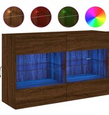 VidaXL Tv-wandmeubel met LED 98,5x30x60,5 cm bruineikenkleurig