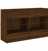 VidaXL Tv-wandmeubel met LED 98,5x30x60,5 cm bruineikenkleurig