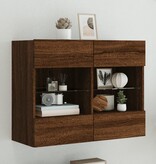 VidaXL Tv-wandmeubel met LED 78,5x30x60,5 cm bruineikenkleurig