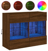 VidaXL Tv-wandmeubel met LED 78,5x30x60,5 cm bruineikenkleurig