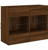 VidaXL Tv-wandmeubel met LED 78,5x30x60,5 cm bruineikenkleurig