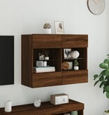 VidaXL Tv-wandmeubel met LED 78,5x30x60,5 cm bruineikenkleurig