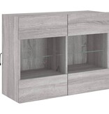 VidaXL Tv-wandmeubel met LED-verlichting 78,5x30x60,5 cm grijs sonoma