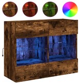 vidaXL Tv-wandmeubel met LED-verlichting 78,5x30x60,5 cm gerookt eiken