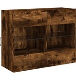 VidaXL Tv-wandmeubel met LED-verlichting 78,5x30x60,5 cm gerookt eiken