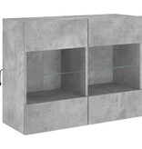 VidaXL Tv-wandmeubel met LED-verlichting 78,5x30x60,5 cm betongrijs