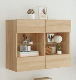 VidaXL Tv-wandmeubel met LED-verlichting 78,5x30x60,5 cm sonoma eiken