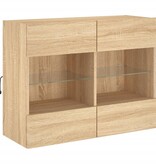VidaXL Tv-wandmeubel met LED-verlichting 78,5x30x60,5 cm sonoma eiken