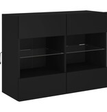 VidaXL Tv-wandmeubel met LED-verlichting 78,5x30x60,5 cm zwart