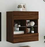 VidaXL Tv-wandmeubel met LED 58,5x30x60,5 cm bruineikenkleurig