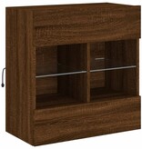 VidaXL Tv-wandmeubel met LED 58,5x30x60,5 cm bruineikenkleurig