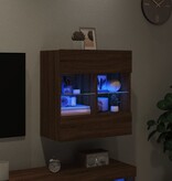 VidaXL Tv-wandmeubel met LED 58,5x30x60,5 cm bruineikenkleurig