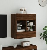 VidaXL Tv-wandmeubel met LED 58,5x30x60,5 cm bruineikenkleurig
