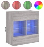 VidaXL Tv-wandmeubel met LED-verlichting 58,5x30x60,5 cm grijs sonoma