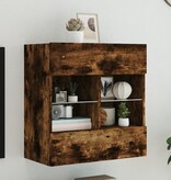 VidaXL Tv-wandmeubel met LED-verlichting 58,5x30x60,5 cm gerookt eiken