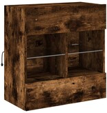 VidaXL Tv-wandmeubel met LED-verlichting 58,5x30x60,5 cm gerookt eiken