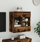 VidaXL Tv-wandmeubel met LED-verlichting 58,5x30x60,5 cm gerookt eiken