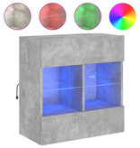 VidaXL Tv-wandmeubel met LED-verlichting 58,5x30x60,5 cm betongrijs