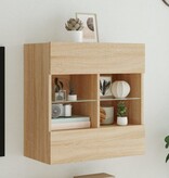VidaXL Tv-wandmeubel met LED-verlichting 58,5x30x60,5 cm sonoma eiken