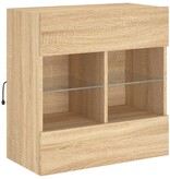 VidaXL Tv-wandmeubel met LED-verlichting 58,5x30x60,5 cm sonoma eiken