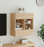 VidaXL Tv-wandmeubel met LED-verlichting 58,5x30x60,5 cm sonoma eiken