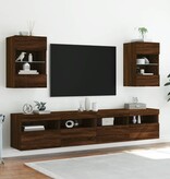 VidaXL Tv-wandmeubels met LED 2 st 40x30x60,5 cm bruineikenkleurig