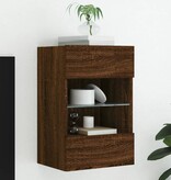 VidaXL Tv-wandmeubel met LED-verlichting 40x30x60,5 cm bruineikenkleur