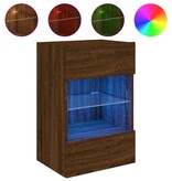 VidaXL Tv-wandmeubel met LED-verlichting 40x30x60,5 cm bruineikenkleur