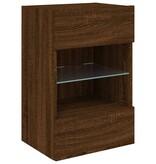 VidaXL Tv-wandmeubel met LED-verlichting 40x30x60,5 cm bruineikenkleur