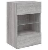 VidaXL Tv-wandmeubel met LED-verlichting 40x30x60,5 cm grijs sonoma